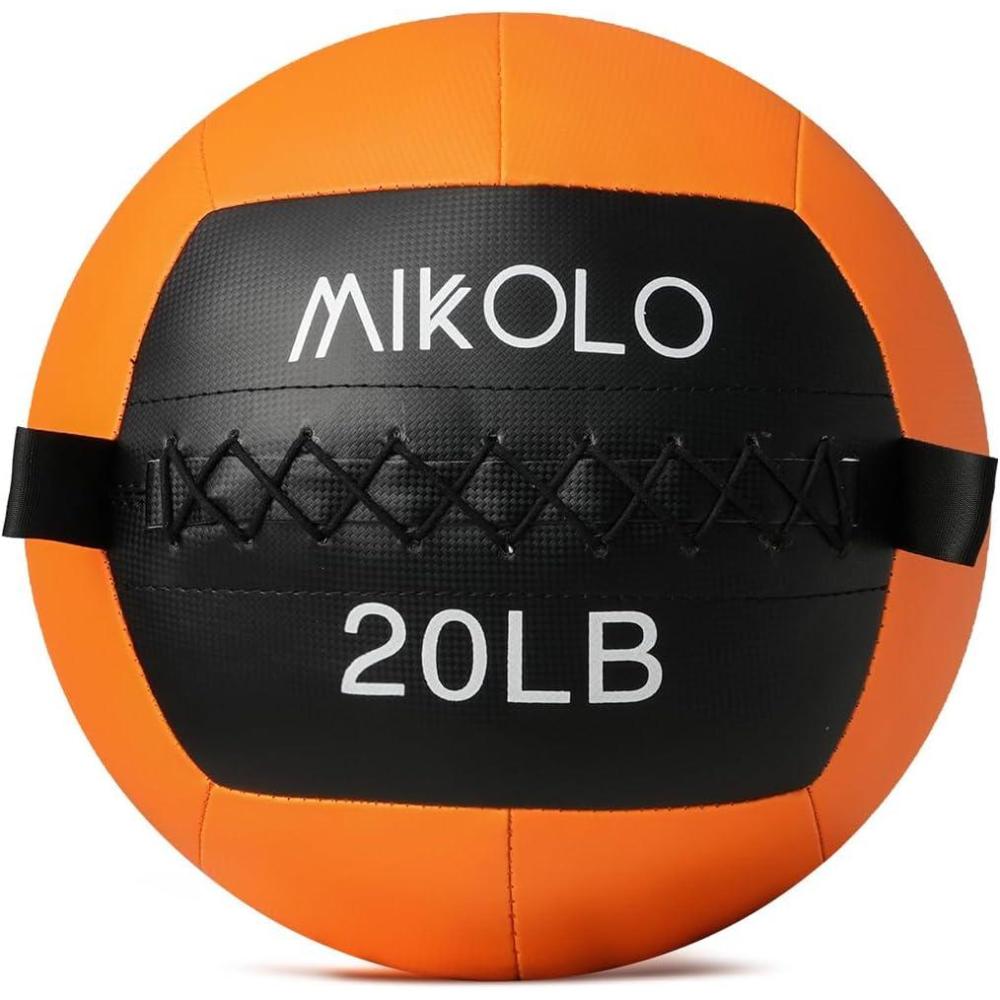 imageMikolo Medicine Ball Wall BallSoft Medicine Ball SetSlam Ball for Core Training Strength Workouts MultiWeight 10lbs 20lbs Exercise Balls for Home Gym Functional Fitness 10152025LB20lbs