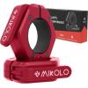 Mikolo Barbell Clamps,2-Inch Olympic Barbell Clips with Anti-Slip TPR Lining and Quick Release for Home and Gym Use(Red)
