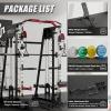 Mikolo M4 & M4 Ultra Smith Machine with Cable Crossover System, Multi-Function Power Cage Squat Rack for Home Gym, Power Rack and Packages (REDPL 230HGPCL)