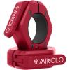 Mikolo Barbell Clamps,2-Inch Olympic Barbell Clips with Anti-Slip TPR Lining and Quick Release for Home and Gym Use(Red)