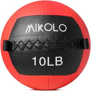 Mikolo Medicine Ball, Wall Ball,Soft Medicine Ball Set,Slam Ball for Core Training, Strength Workouts -Multi-Weight 10lbs 20lbs Exercise Balls for Home Gym, Functional Fitness (10/15/20/25LB)(10lbs)