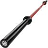 Mikolo 7ft Olympic Barbell, Barbell for Weightlifting and Powerlifting 45lb, Olympic Bar for 1500lbs Capacity, Weight Bar Fit 2” Standard Weights(Red)
