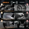 Mikolo Dumbbell Sets with Rack, Rubber Hex Dumbbells, Multiple Choices in 160/200/380/450/550LB, Hand Weights with Chrome Handle for Strength Training