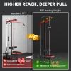 Mikolo LAT Pulldown Machine, LAT Row Cable Machine with Leg Hold Down Attachment, LAT Tower with Cable Row Attachment, Cable Machine Home Gym