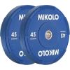 Mikolo Olympic Bumper Plates & Barbell Plates 2-Inch Weight Plate Set – Steel Insert, Low-Bounce & Quiet for Home Gym Strength Training (Weights: 45 * 2-230LB)(45LB PAIR)