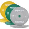 Mikolo Olympic Bumper Plates & Barbell Plates 2-Inch Weight Plate Set – Steel Insert, Low-Bounce & Quiet for Home Gym Strength Training (Weights: 45 * 2-230LB)(140LB SET)