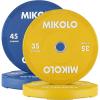 Mikolo Olympic Bumper Plates & Barbell Plates 2-Inch Weight Plate Set – Steel Insert, Low-Bounce & Quiet for Home Gym Strength Training (Weights: 45 * 2-230LB)(160lb SET(35+45 PAIR))