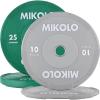 Mikolo Olympic Bumper Plates & Barbell Plates 2-Inch Weight Plate Set – Steel Insert, Low-Bounce & Quiet for Home Gym Strength Training (Weights: 45 * 2-230LB)(70LB SET)