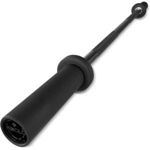 Mikolo 7ft Olympic Barbell, Barbell for Weightlifting and Powerlifting 45lb, Olympic Bar for 1500lbs Capacity, Weight Bar Fit 2” Standard Weights(Black)