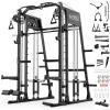 Mikolo M4 2.0 Smith Machine, All-in-One Home Gym Power Cage with LAT Pulldown & Cable Crossover, Squat Rack for Full Body Workouts(M4 2.0 Ultra Black)