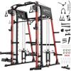Mikolo M4 2.0 Smith Machine, All-in-One Home Gym Power Cage with LAT Pulldown & Cable Crossover, Squat Rack for Full Body Workouts(M4 2.0 Ultra Red)