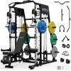 Mikolo M4 & M4 Ultra Smith Machine with Cable Crossover System, Multi-Function Power Cage Squat Rack for Home Gym, Power Rack and Packages (BLKPL 230HGPCL)