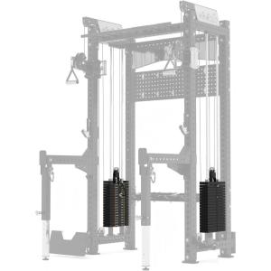Mikolo Anubis Power Cage, Power Rack with Cable Crossover System, Multi-Function Squat Rack with with Aluminum Pulley System for Fitness Home Gym(ANUBIS Weight Stack 350lb)