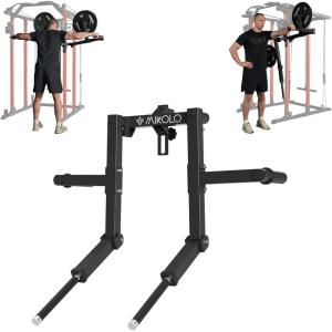 Mikolo Lateral Raise Attachment for Squat Rack, Standing Lateral Raise Machine with 1″ Holes, Power Rack Cage Attachment, Upper Body Strength Training Machine for Home Gym(Black)