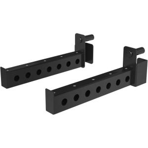 Mikolo Safety Catches, Spotter Arms-Fit 2″x 2″ Tube, with 1″ Hole for Squat Rack Power Rack Cage, 800LBS Capacity (1 Pair)