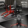 Mikolo Plate-Loaded Hip Abductor and Adductor Machine for Home Gym, 6-Level Gear System for Glute & Thigh Workout, Inner/Outer Thigh Trainer for Strength Training