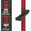 Mikolo Safety Catches, Spotter Arms-Fit 2″x 2″ Tube, with 1″ Hole for Squat Rack Power Rack Cage, 800LBS Capacity (1 Pair)(2″x2″)