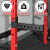 Mikolo Safety Catches, Spotter Arms-Fit 2″x 2″ Tube, with 1″ Hole for Squat Rack Power Rack Cage, 800LBS Capacity (1 Pair)(2″x2″)