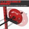 Mikolo Safety Catches, Spotter Arms-Fit 2″x 2″ Tube, with 1″ Hole for Squat Rack Power Rack Cage, 800LBS Capacity (1 Pair)(2″x2″)
