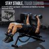 Mikolo Smith Machine with Weight Stack, Power Cage Home Gym System with LAT Pulldown & Cable Crossover, Multi-Functional Trainer with Dual Pulley System, Includes 10+ Free Attachments(Package with Bench & Cable Attachment Set)