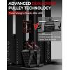Mikolo Smith Machine with Weight Stack, Power Cage Home Gym System with LAT Pulldown & Cable Crossover, Multi-Functional Trainer with Dual Pulley System, Includes 10+ Free Attachments(HORUS ONLY)