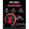 Mikolo Hex Cageless Adjustable Dumbbells Set of 2, 26.5LB Pair 6-in-1 Space-Saving Adjustable Dumbbell Set for Home Gym Strength Training