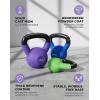 Mikolo Neoprene Coated Cast Iron Kettlebells 5-30LB Set, Solid Weight Set with Wide Grip Handle and Flat Bottom, Ideal for Full Body Strength Training at Home Gym(10LB)
