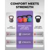 Mikolo Neoprene Coated Cast Iron Kettlebells 5-30LB Set, Solid Weight Set with Wide Grip Handle and Flat Bottom, Ideal for Full Body Strength Training at Home Gym(20-25-30LB)