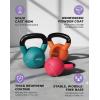 Mikolo Neoprene Coated Cast Iron Kettlebells 5-30LB Set, Solid Weight Set with Wide Grip Handle and Flat Bottom, Ideal for Full Body Strength Training at Home Gym(20-25-30LB)