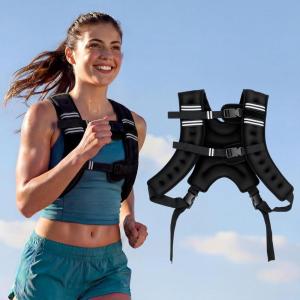 MIKOLO Weighted Vest, 8lb/12lb/16lb Weight Vest for Women & Men, Weight Vest with Reflective Stripe for Walking, Running, Strength Training & Workout(8lb)(Black)