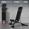 Mikolo Smith Machine Home Gym Power Cage (1:1 Ratio Strength Trainer) (Space Saving Design) (with 8 Free Attachments) Squat Rack for Full Body Training((With Weight Bench))