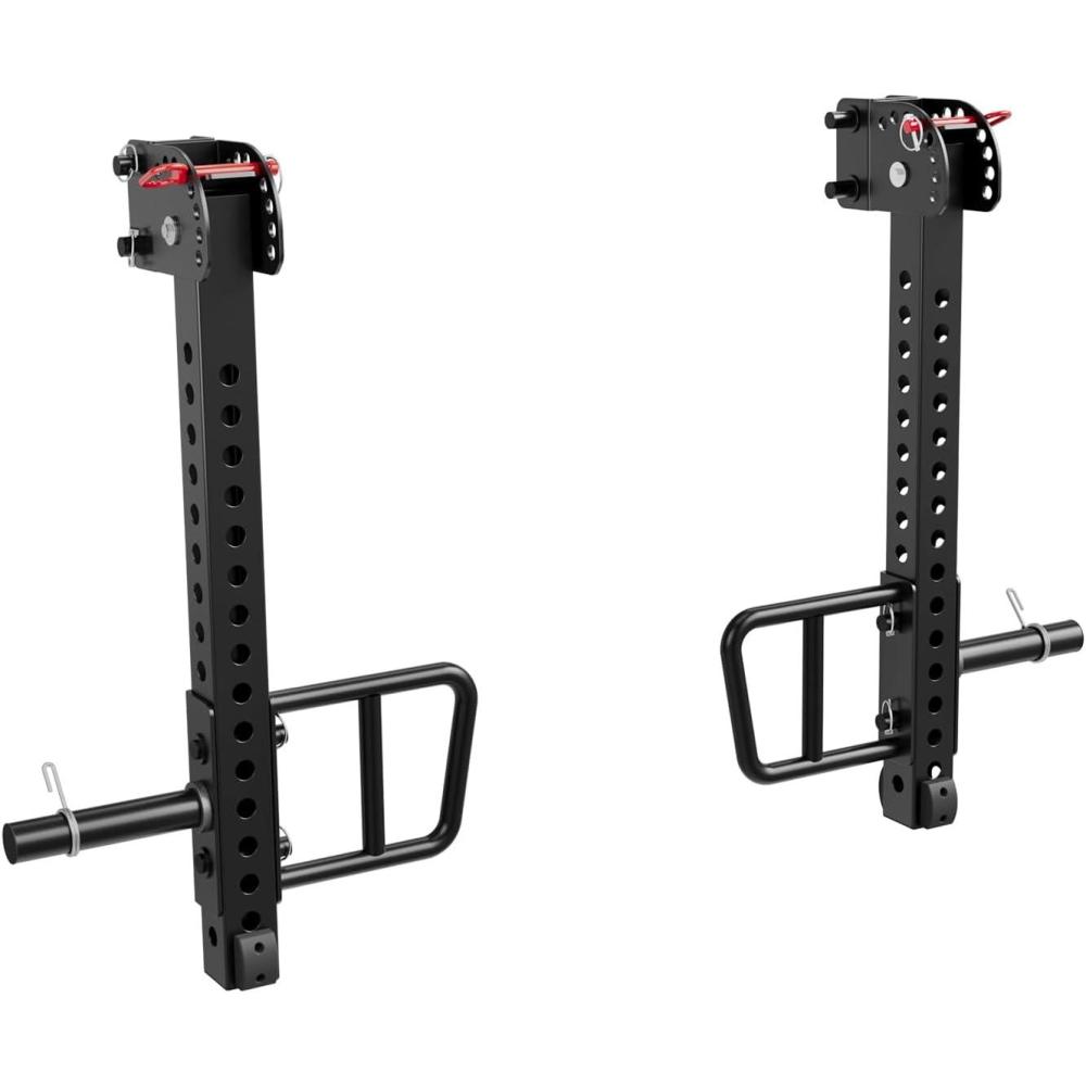 imageMikolo 3x3 Power Cage 2000lbs Power Cage MultiFunction Power Rack Commercial Squat Rack for Home Gym with 3x3 Attachment Set Jammer Arm Lever Arm Lat Pulldown Leg Extension and Curl