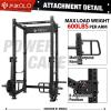 Mikolo 3″x3″ Power Cage, 2000lbs Power Cage, Multi-Function Power Rack, Commercial Squat Rack for Home Gym with 3×3 Attachment Set, Jammer Arm, Lever Arm, Lat Pulldown, Leg Extension and Curl