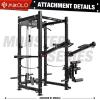 Mikolo 3″x3″ Power Cage, 2000lbs Power Cage, Multi-Function Power Rack, Commercial Squat Rack for Home Gym with 3×3 Attachment Set, LAT Pulldown and Dip Bar Attachment