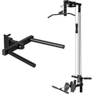 Mikolo 3″x3″ Power Cage, 2000lbs Power Cage, Multi-Function Power Rack, Commercial Squat Rack for Home Gym with 3×3 Attachment Set, LAT Pulldown and Dip Bar Attachment