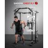 Mikolo K6 2.0 Power Cage, Power Rack with Cable Crossover System, 2000LBS Squat Rack with LAT Pull Down System, Functional Trainer with Aluminum Pulley System for Home Gym(Black)