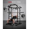Mikolo K6 2.0 Power Cage, Power Rack with Cable Crossover System, 2000LBS Squat Rack with LAT Pull Down System, Functional Trainer with Aluminum Pulley System for Home Gym(Black)