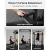 Mikolo M4 2.0 Smith Machine, 2200lbs Squat Rack with LAT-Pull Down System & Cable Crossover Machine, Training Equipment with Leg Hold-Down Attachment(Black)