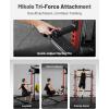 Mikolo M4 2.0 Smith Machine, 2200lbs Squat Rack with LAT-Pull Down System & Cable Crossover Machine, Training Equipment with Leg Hold-Down Attachment(Red)