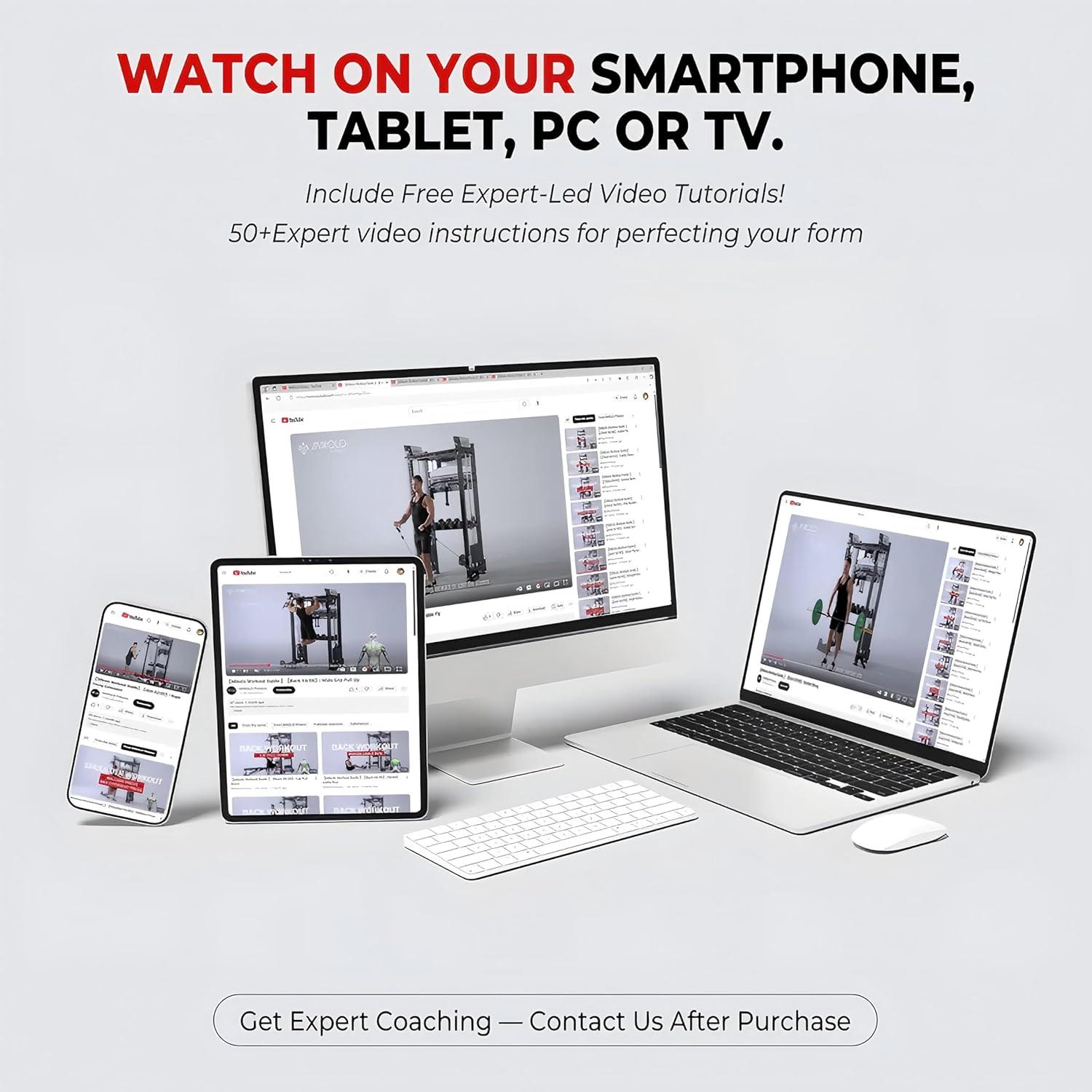 Mikolo Anubis-2.0 Smith Machine, 2000LBS Power Cage with LAT Pulldown ...