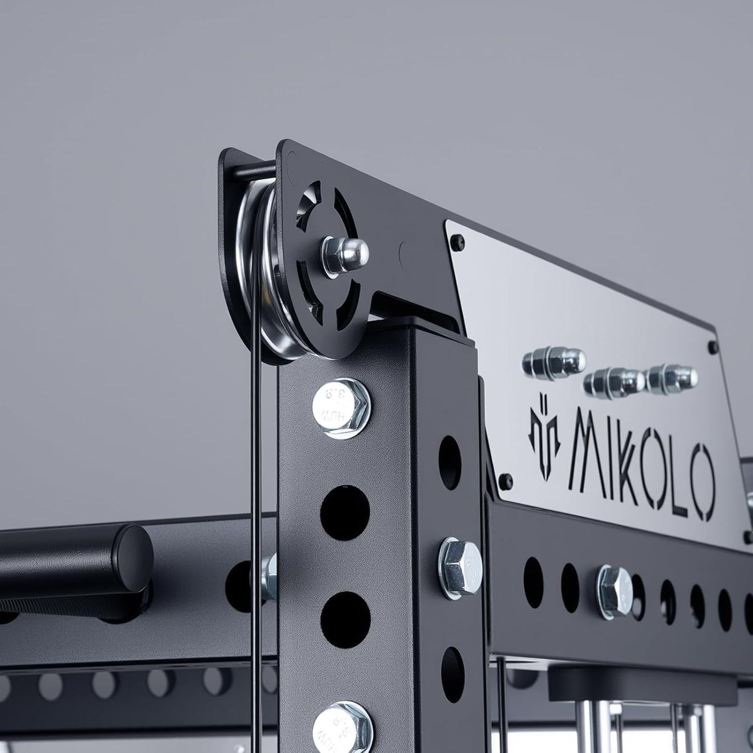 Mikolo Anubis-2.0 Smith Machine, 2000LBS Power Cage with LAT Pulldown ...