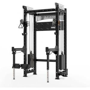 Mikolo Anubis-2.0 Smith Machine, 2000LBS Power Cage with LAT Pulldown&Cable Crossover, Multi-Function Trainer with Aluminum Pulley System for Fitness Home Gym(Elite)