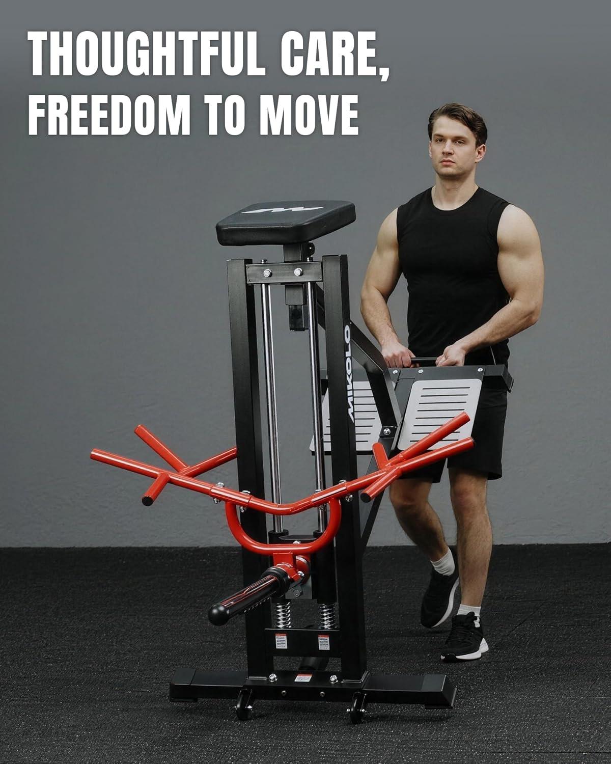 Mikolo Linear Row Machine, Back Workout Machine for Home Gym, Plate ...