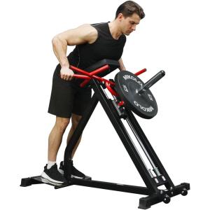 Mikolo Linear Row Machine, Back Workout Machine for Home Gym, Plate-Loaded Back Machine with Linear Bearing, Back Row Machine for Upper Body