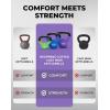 Mikolo Neoprene Coated Cast Iron Kettlebells 5-30LB Set, Solid Weight Set with Wide Grip Handle and Flat Bottom, Ideal for Full Body Strength Training at Home Gym(20-25-30-40-45LB)