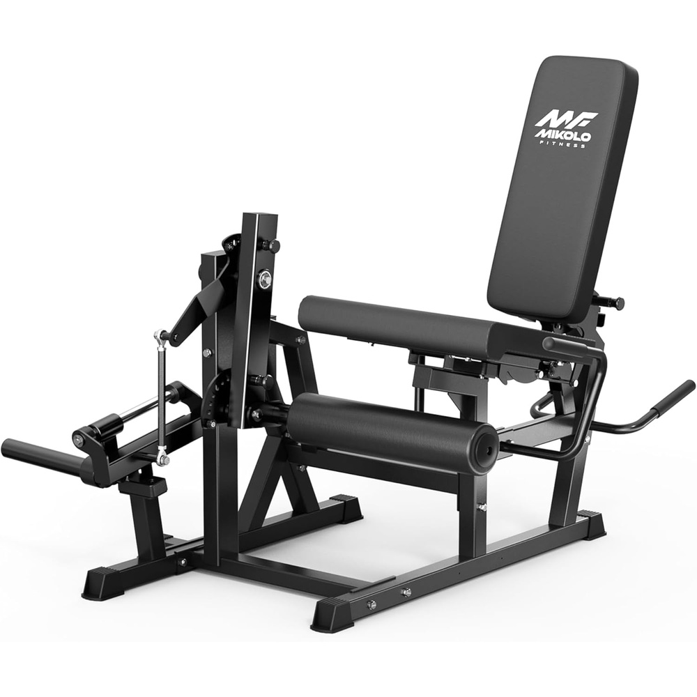 imageMikolo Leg Extension and Curl Machine Adjustable Leg Curl Machine for Home Gym Seated Leg Extension and Lying Leg Curl Machine Leg Workout Equipment with 11 Resistance SystemBlack