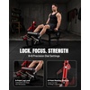 Mikolo Leg Extension and Curl Machine, Adjustable Leg Curl Machine for Home Gym, Seated Leg Extension and Lying Leg Curl Machine, Leg Workout Equipment with 1:1 Resistance System(Red)