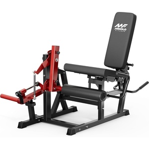 Mikolo Leg Extension and Curl Machine, Adjustable Leg Curl Machine for Home Gym, Seated Leg Extension and Lying Leg Curl Machine, Leg Workout Equipment with 1:1 Resistance System(Red)