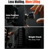 Mikolo Wall Mount Cable Machine, 190lb/118lb Weight Stack Cable Station, All in One Machine with Dual Pulley System and 27/19 Positions for Home Gym Fitness Equipment(BLACK)