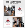 Mikolo 2-in-1 Lat Pulldown Bar, Narrow and Wide Grip Lat Pull Down Attachments for Home Gym,Neutral Grip Cable Machine Attachments for Back and Upper Body Training